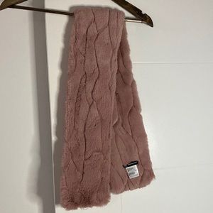 INC Faux Fur Pink Scarf